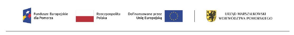 Logo FEP, Flaga RP, Flaga UE, Logo urzędu marszałkowskiego województwa pomorskiego